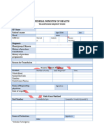 Transfusion Request Form