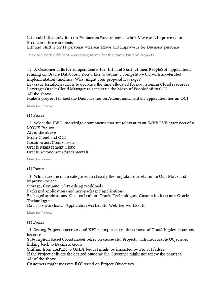 OCI Migration Checklist Overview | PDF | Cloud Computing | Computer ...