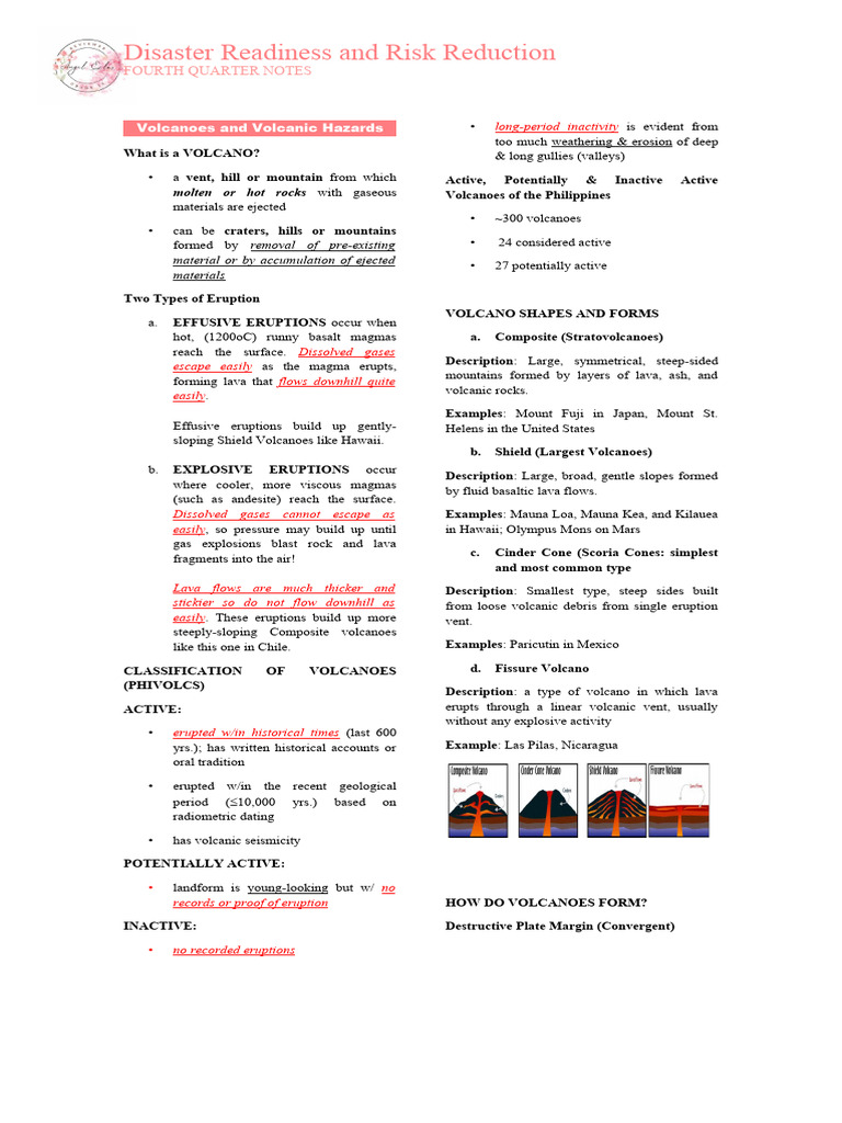Volcanoes And Volcanic Hazards Pdf Volcano Types Of Volcanic