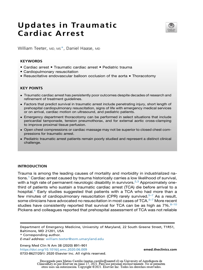 Updates in Trauma Arrest Emergency Medicine Clinics of North America ...