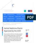 Herbal Medicine Plants Approved by The DOH - RNpedia
