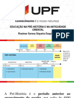 EDUCAÇÃO NA PRÉ-HISTÓRIA E NA ANTIGUIDADE ORIENTAL - Material Moodle