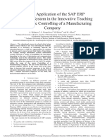 Practical Application of The SAP ERP Information System in The Innovative Teaching Process of The Controlling of A Manufacturing Company