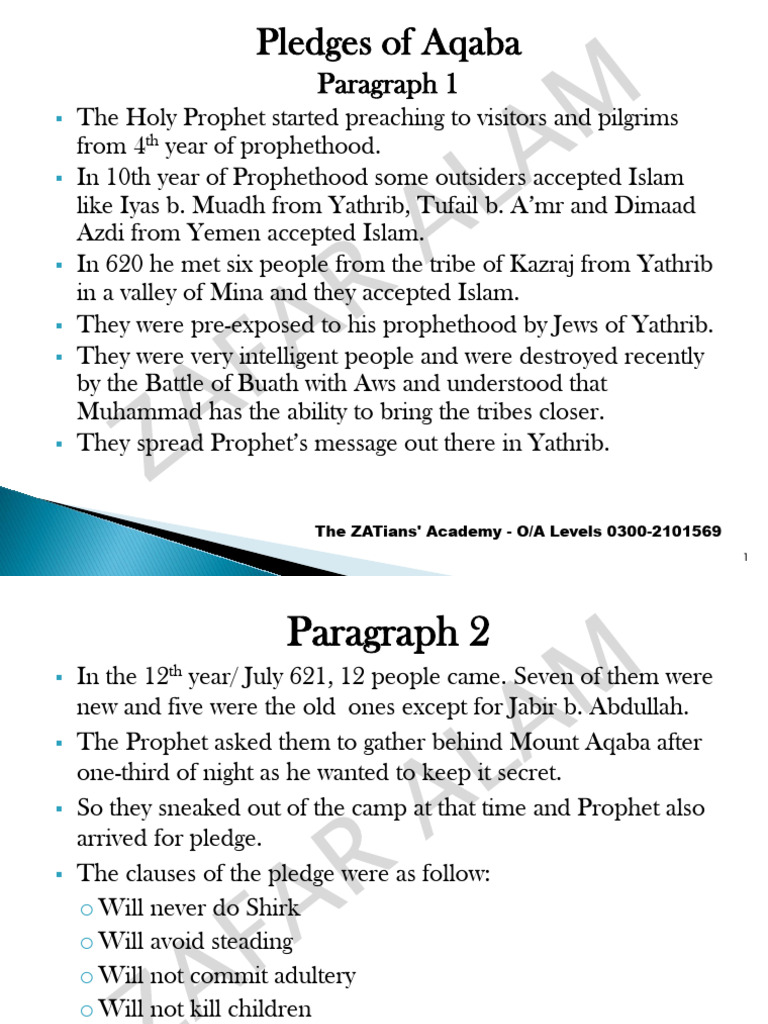 Pledges of Aqaba | PDF | Muhammad | Medina