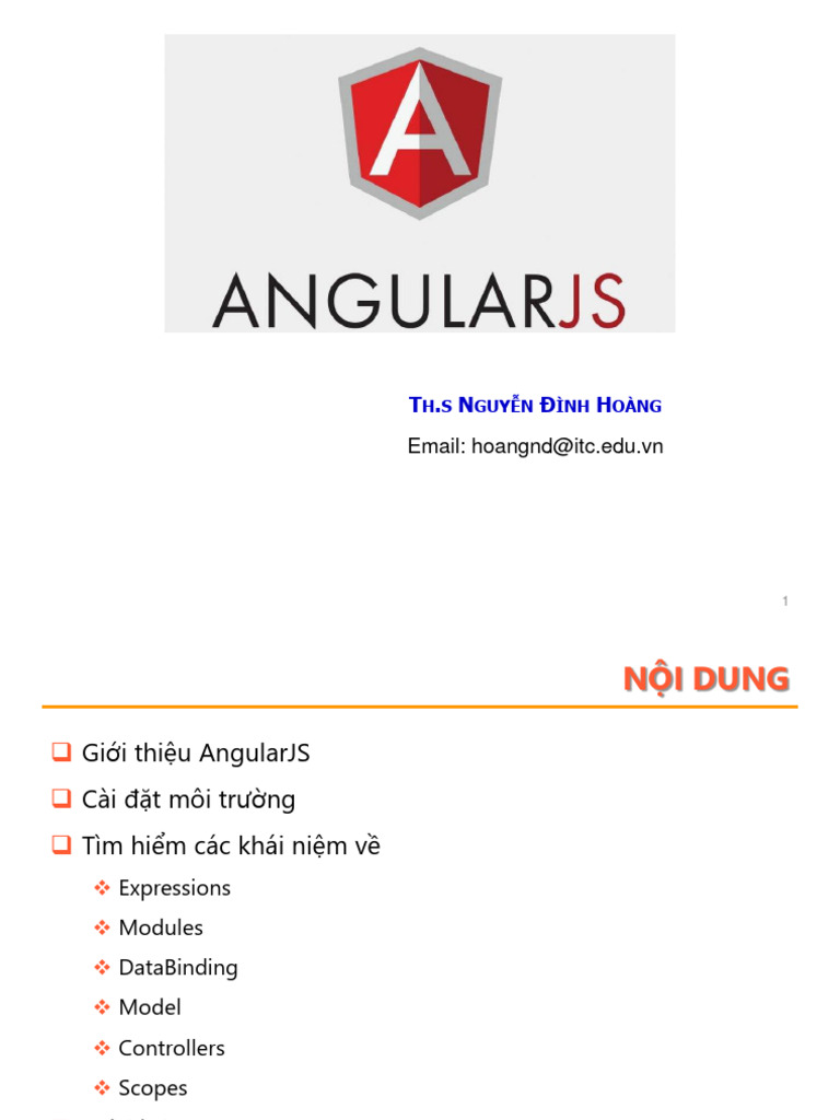 AngularJS 01 GioiThieu AngulaJS | PDF