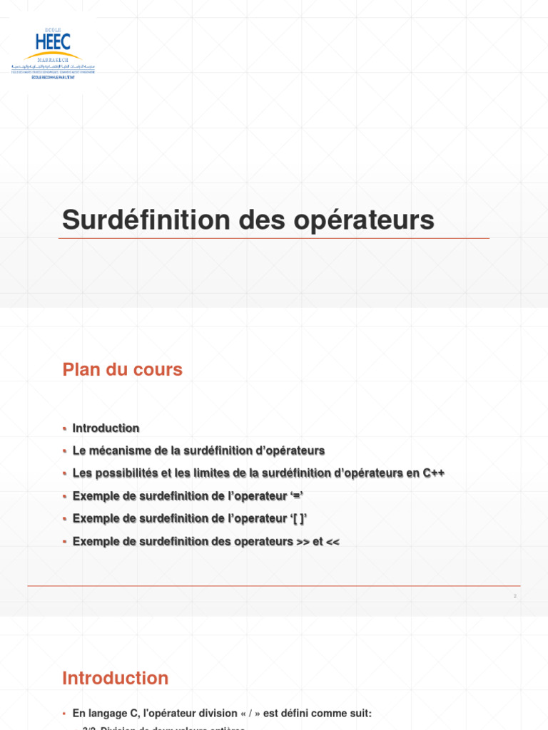 Surdéfinition des opérateurs en C++ | PDF | C ++ | Génie logiciel