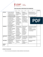 Rubrica Portafolio de Evidencias 2024 Usmp