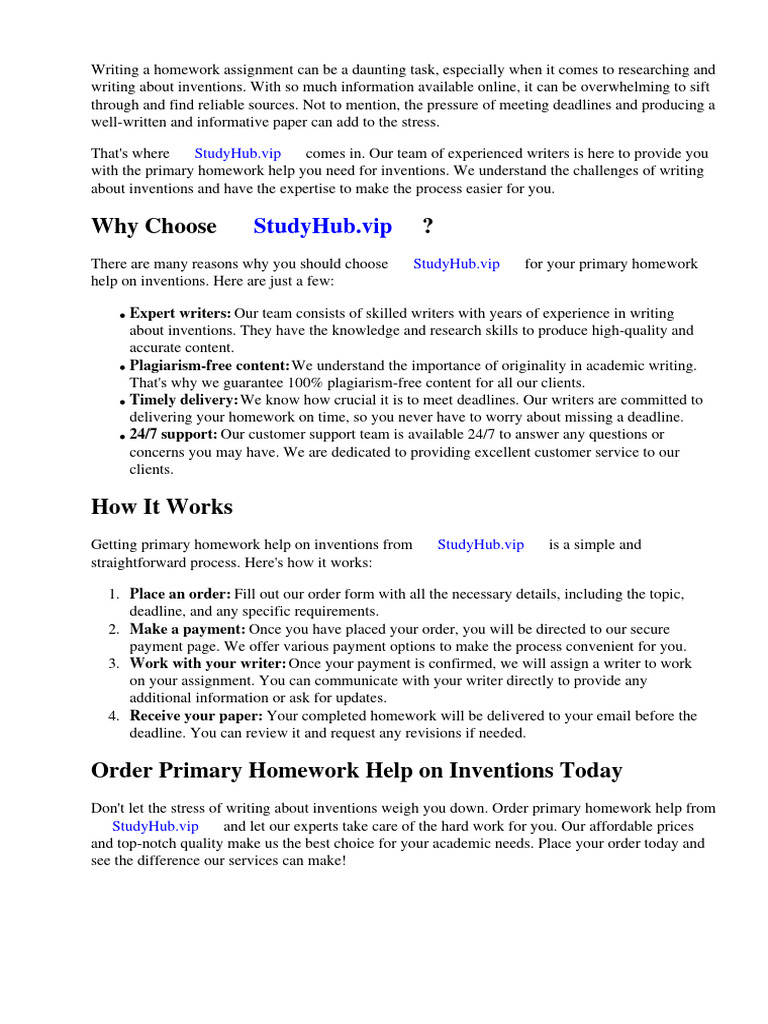 Invention Homework Help Services | PDF | Invention | Homework