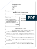 CAInsuranceDept - 2019-01-04 - First Amended Accusation Against XCel