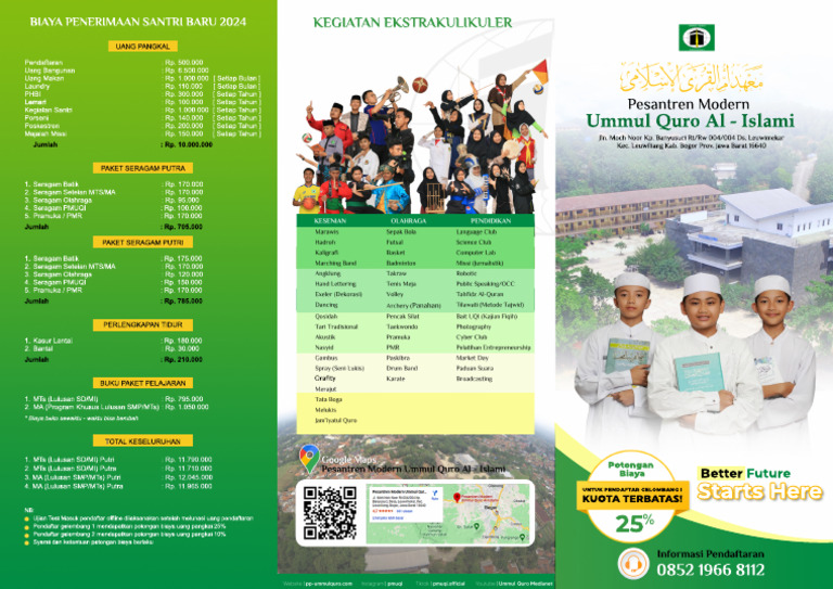 Biaya Masuk Pesantren Ummul Quro 2024 | PDF