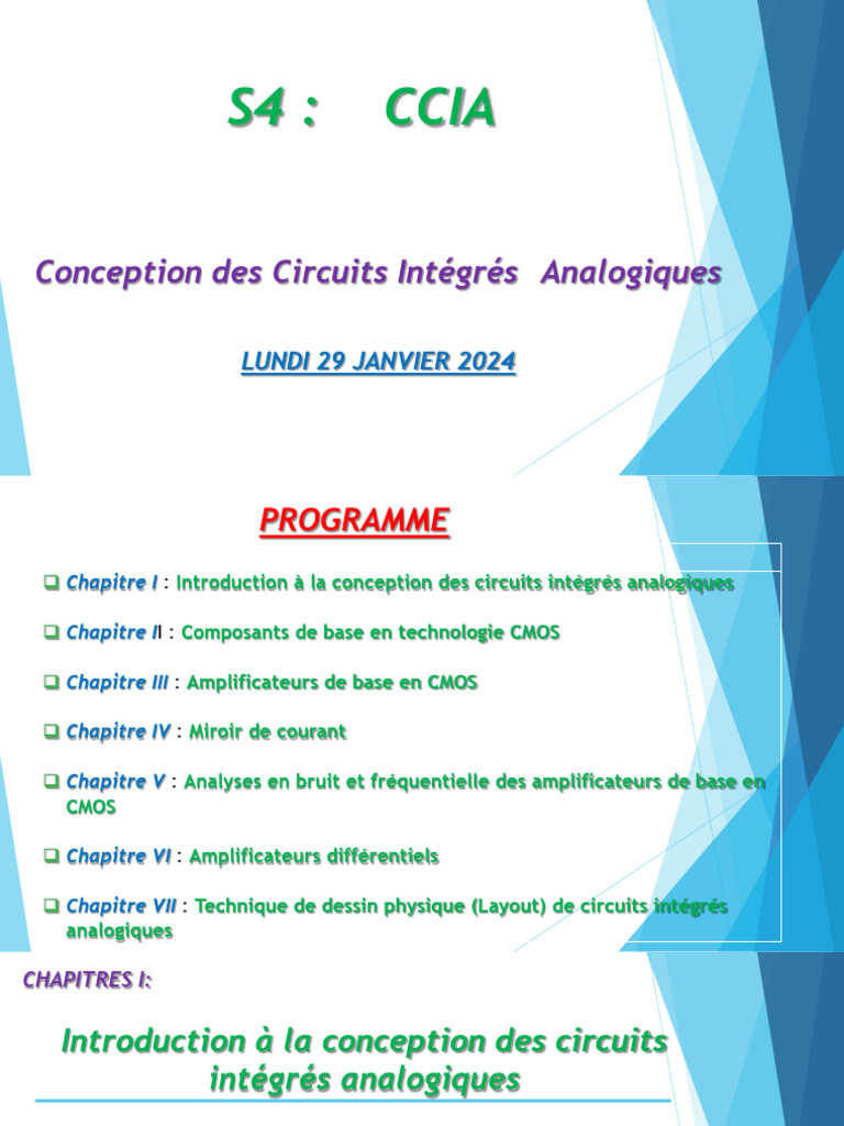 Conception des Circuits Intégrés | PDF | Circuit intégré | Électricité