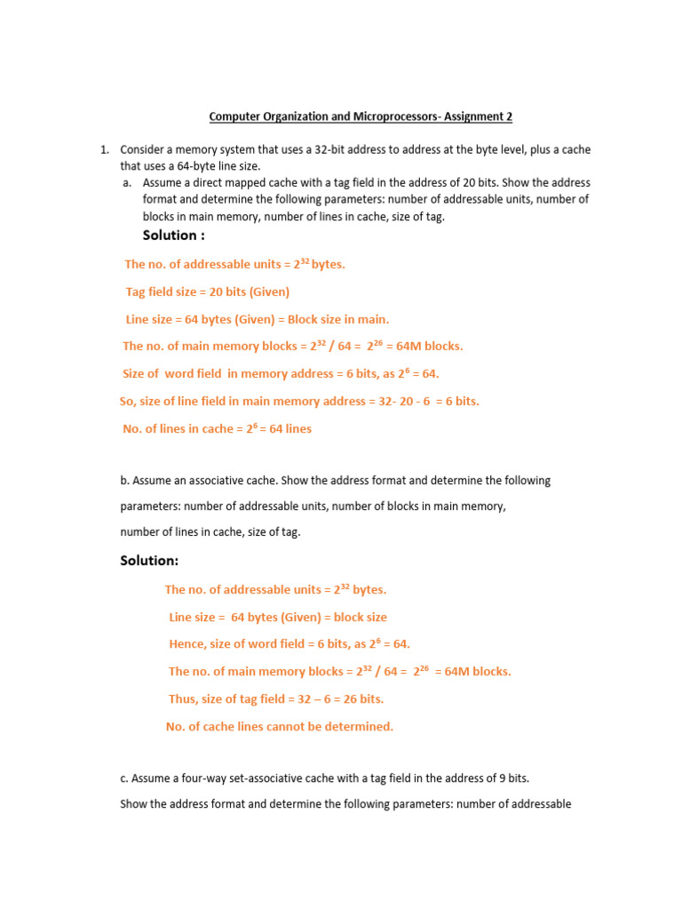 Cache Memory System Analysis | PDF