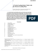 Aerodynamics of Vertical Landing Rocket Vehicle With Engine Thrust in Landing Phase