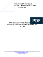 Nomenclature Piéces Justificatives de Dépenses