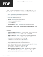 CS4212 - Compiler Design - CS4212