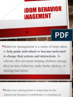 Classroom Behavior Management