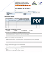 Ficha Personal Del Estudiante y de Familia