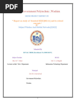 Wireless and Mobile Networks 22622 Subject Microproject