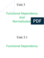 UNIT3 Functional Dependency and Normalization