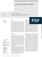 Balance and Injury in Elite Australian Footballers: Authors Affiliations