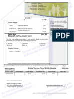 Total Due $66.50: Medical Services Plan Invoice