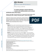 Canonical transient receptor potential 6 channel deficiency promotes smooth muscle cells dedifferentiation and increased proliferation after arterial injury