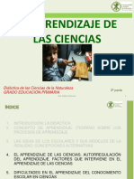 3.APRENDIZAJE DE LAS CIENCIAS-dep-3 Parte. Aprendizaje Cietifico, Dificultades y Factores