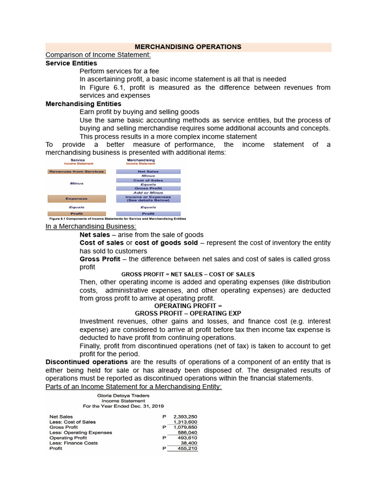 Merchandising Operations Overview | PDF | Debits And Credits | Expense