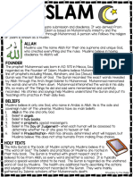 The World of Islam Worksheet