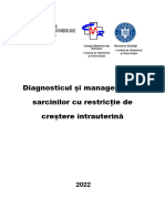 Diagnosticul Si Managementul Sarcinilor Cu Restrictie de Crestere Intrauterina 2022