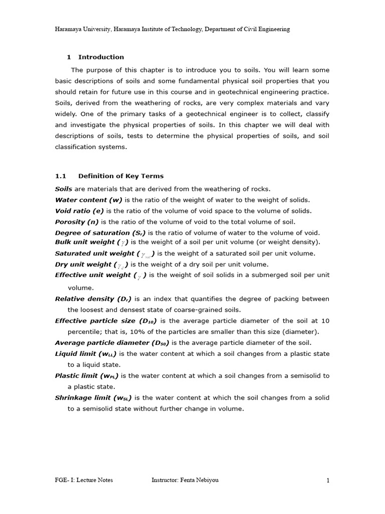 Chapter 1 Pdf Soil Clay