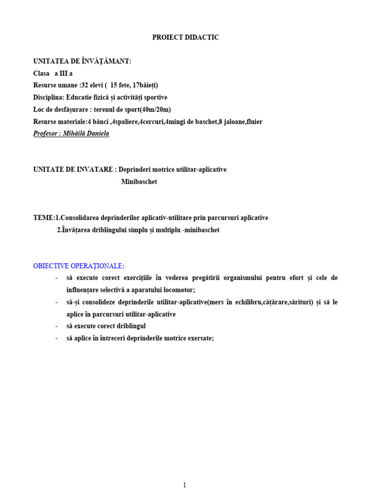 32 Proiect Didactic 2 | PDF