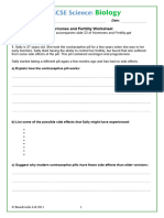 Hormones and Fertility Worksheet