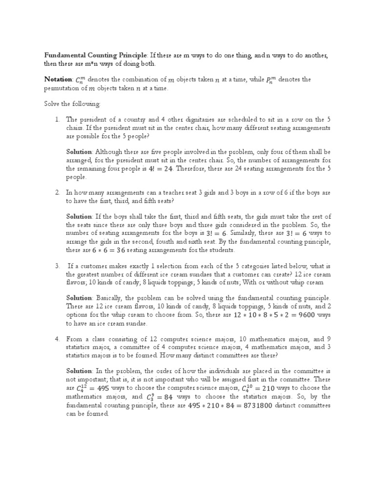 Fundamental Counting Principle Explained | PDF | Permutation | Consonant