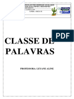 RESUMO DAS CLASSE DE PALAVRAS