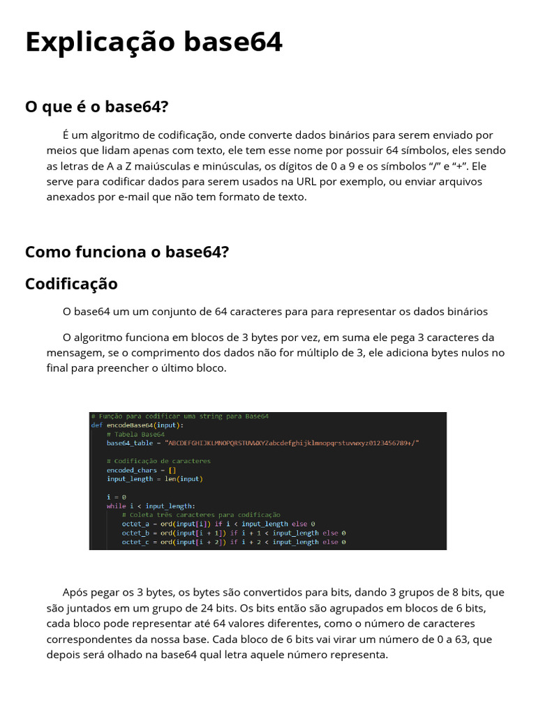 Guia Prático de Codificação Base64 | PDF