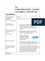 NEURO-PSYCHO-PEDAGOGY A LOOK AT MULTIFACTORIAL CONCEPT OF LEARNING Study Guide 