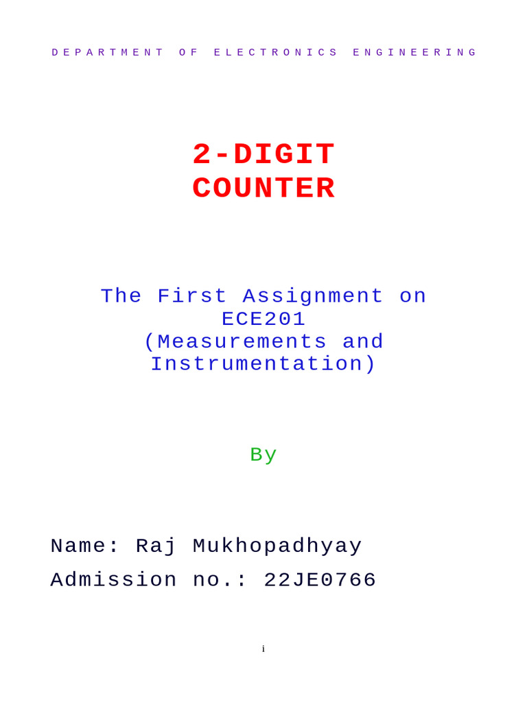 Two Digit Counter | PDF | Logic Gate | Electronic Circuits