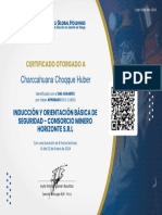 Curso Inducción y Orientación Básica de Seguridad - Consorcio Minero Horizonte s.r.l - Doc 45448951 - Charccahuana Choqque Huber