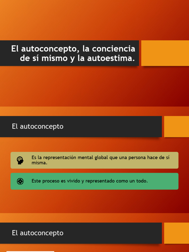 El Autoconcepto, La Conciencia de Si Mismo | PDF | Autoestima | Mente