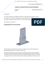 (FEA) Case Study - Pin Connection in Nonlinear FEA and Code Verification