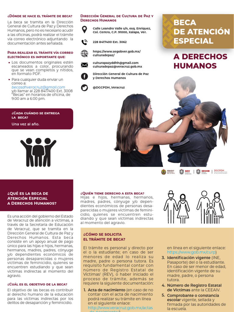 Trámite de Beca de Derechos Humanos | PDF | Certificado de nacimiento ...