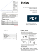 Owner'S Manual: MODEL:HWM70-M1201 HWM70-M1202 HWM70-P1101 HWM70-P1201