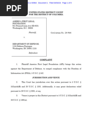 AFL complaint over lapsed FOIA deadline
