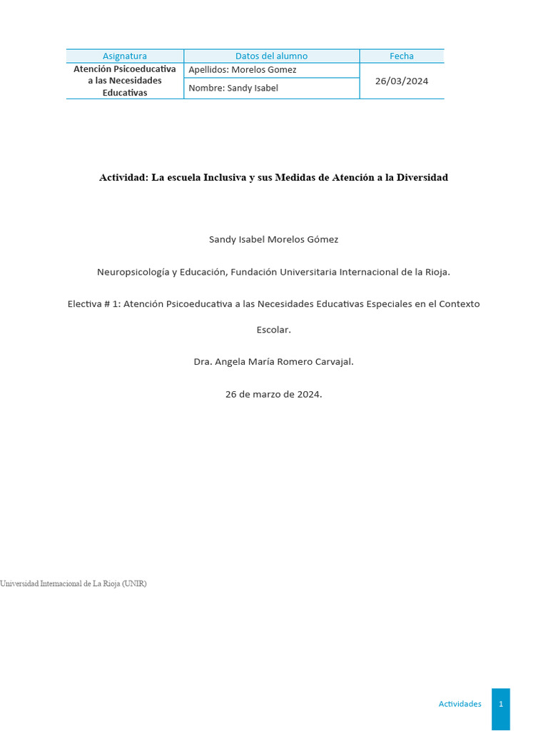 Educación Inclusiva en el Aula Actual | PDF | Inclusión (Educación ...
