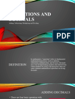 Operations and Decimals