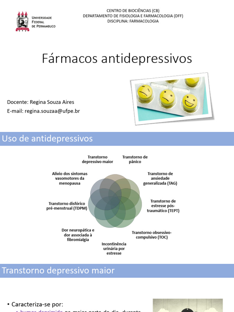 Fármacos Antidepressivos: Tipos e Usos | PDF | Antidepressivo | Depressão