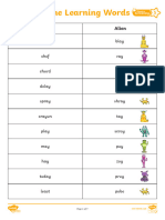 Level 5 Set 1 Home Learning Words