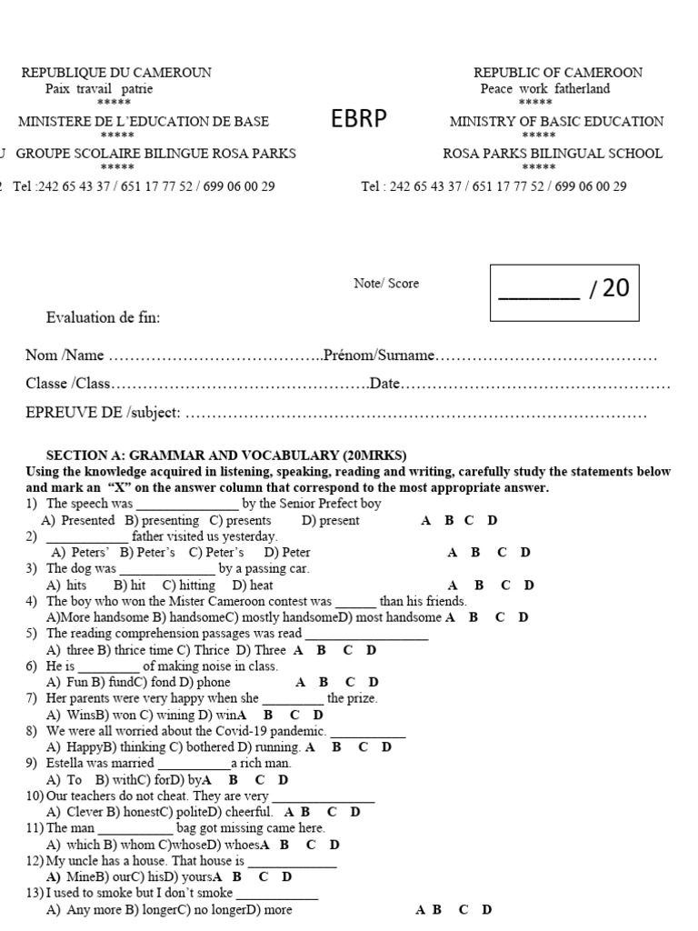 Class six english pdf reading comprehension