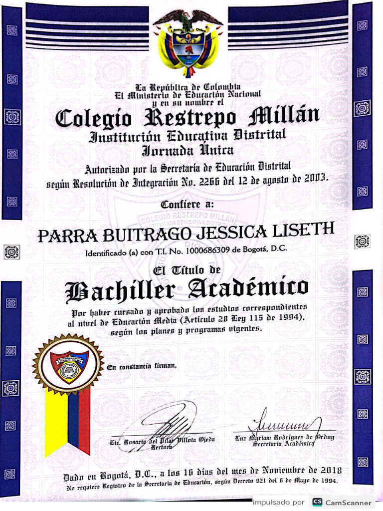 Diploma y Acta de Bachiller | PDF